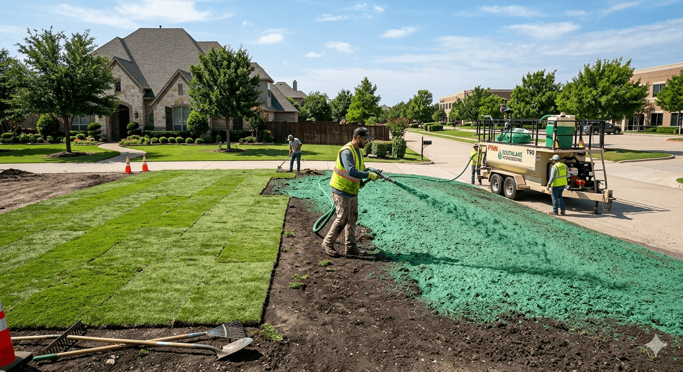 Hydroseeding and Sod on Large Georgia Property