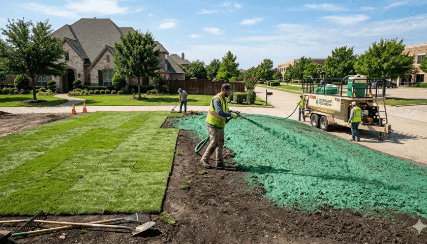 Hydroseeding and Sod on Large Georgia Property